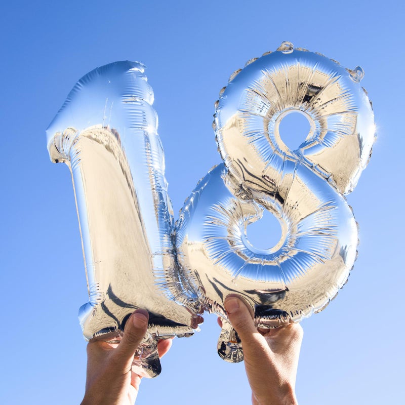 Simple polymer 16" Silver 0-9 Number Balloons Foil Balloons Mylar Balloons for Party Decorations Party Supplies - Image 5
